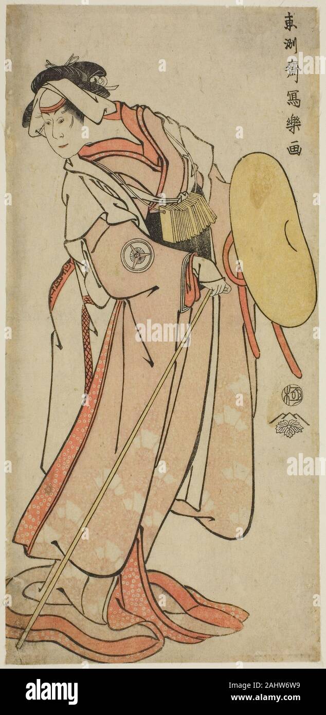 Tôshûsai Sharaku. L'acteur Hanshiro Iwai IV comme Otoma. 1794. Le Japon. Estampe hosoban couleur ; Banque D'Images