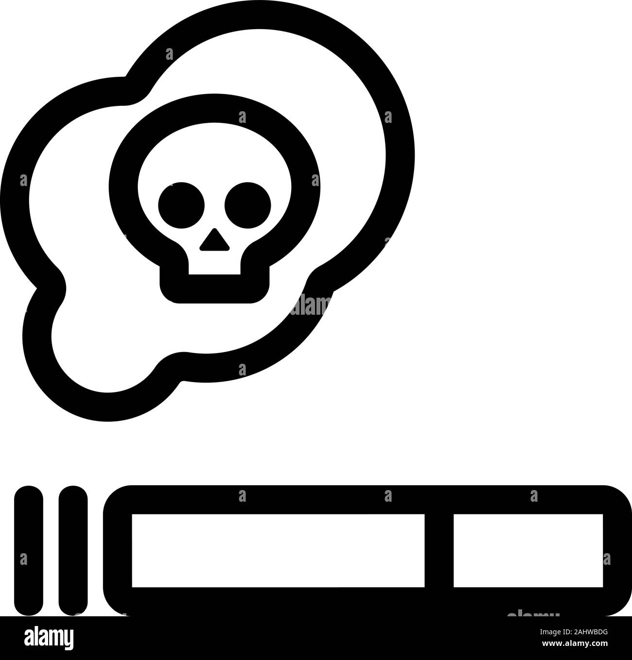 La fumée de cigarette vecteur icône. Illustration symbole contour isolé Illustration de Vecteur