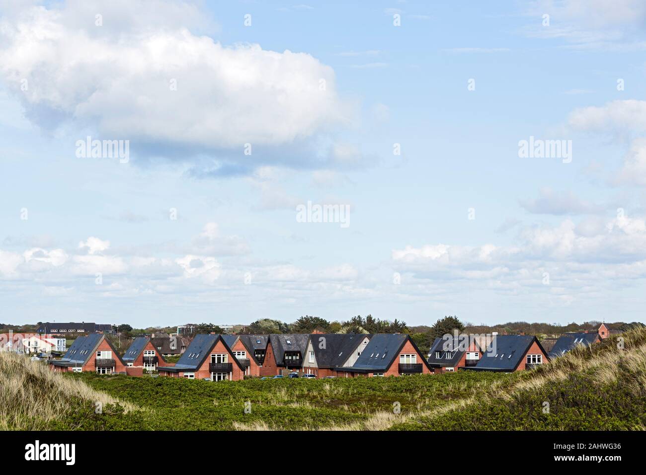 Dünen, Ferienhäuser, Feriendorf der GEW, Wenningstedt, Sylt, Schleswig-Holstein, Allemagne Banque D'Images