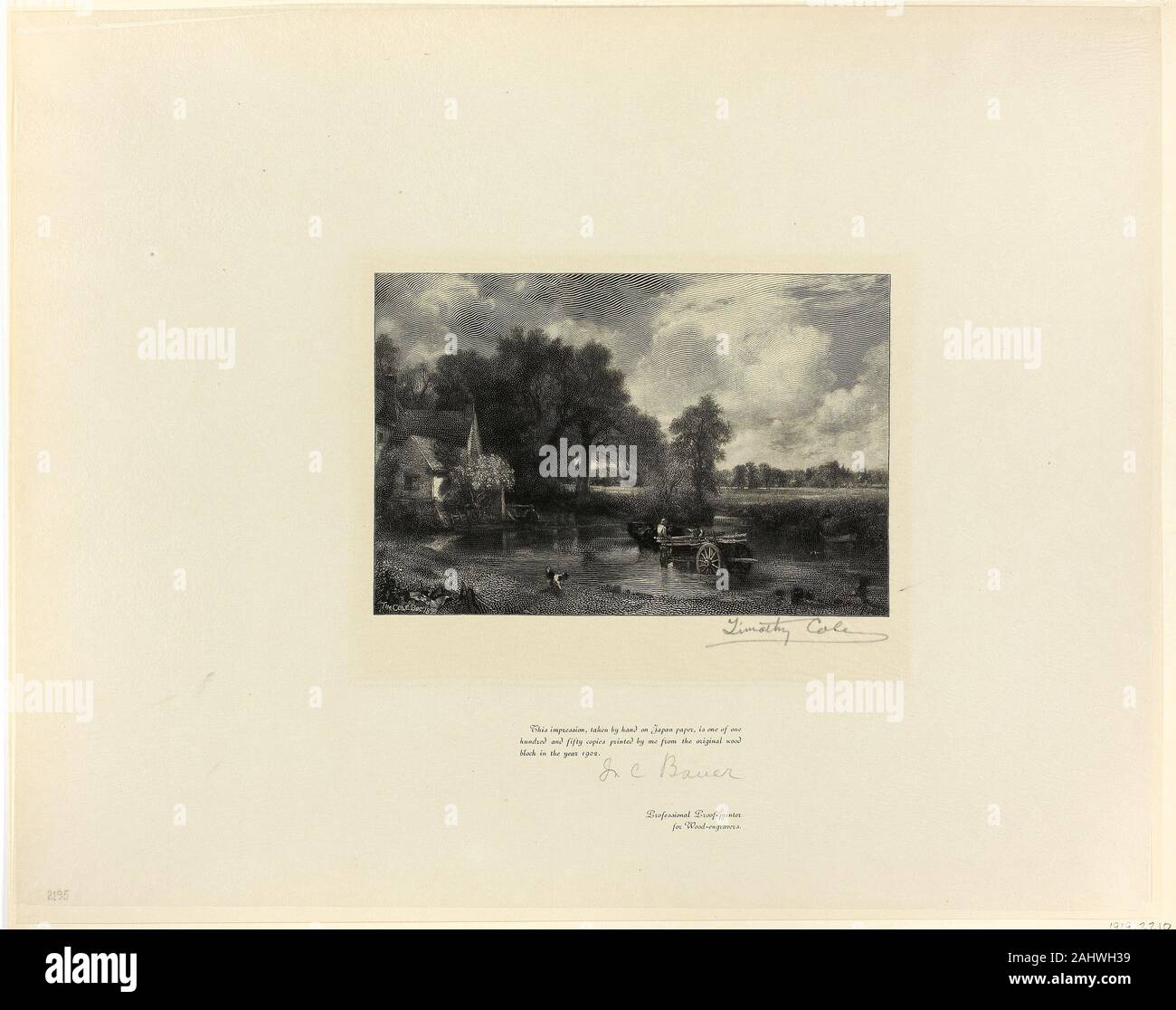 Timothy Cole. Le Hay Wain, des vieux maîtres anglais. 1900. United States. La gravure sur bois sur papier de chine Banque D'Images