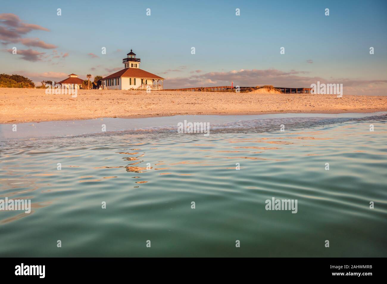 Le phare de Port Boca Grande. Boca Grande, en Floride, aux États-Unis. Banque D'Images