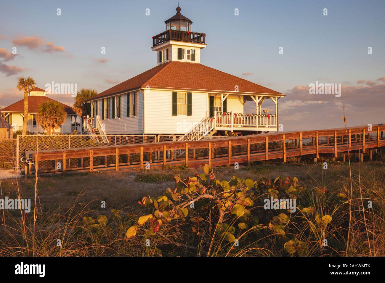 Le phare de Port Boca Grande. Boca Grande, en Floride, aux États-Unis. Banque D'Images