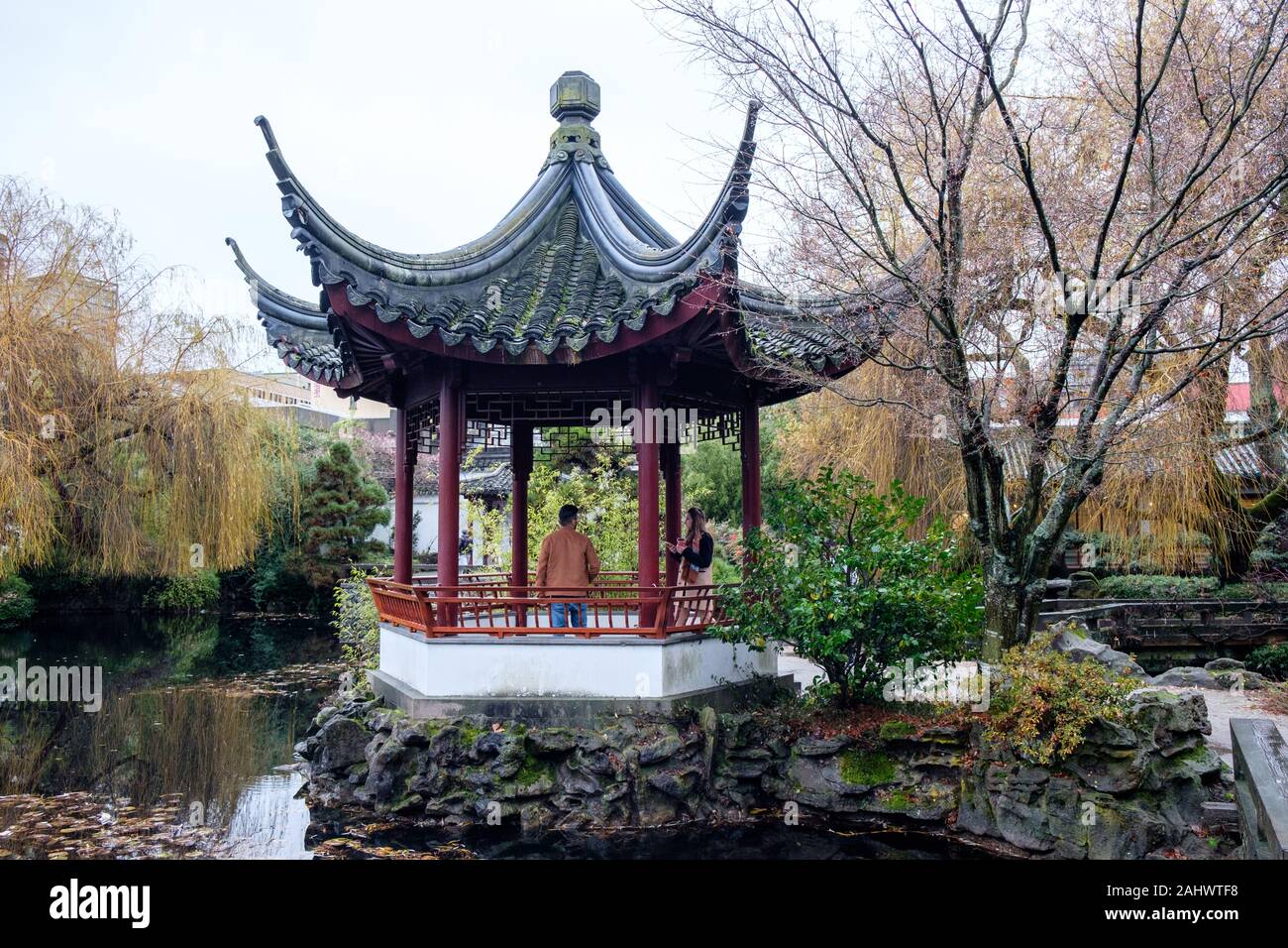 Dr Sun Yat-Sen Park, un parc public de style chinois, Vancouver, British Columbia, Canada Banque D'Images