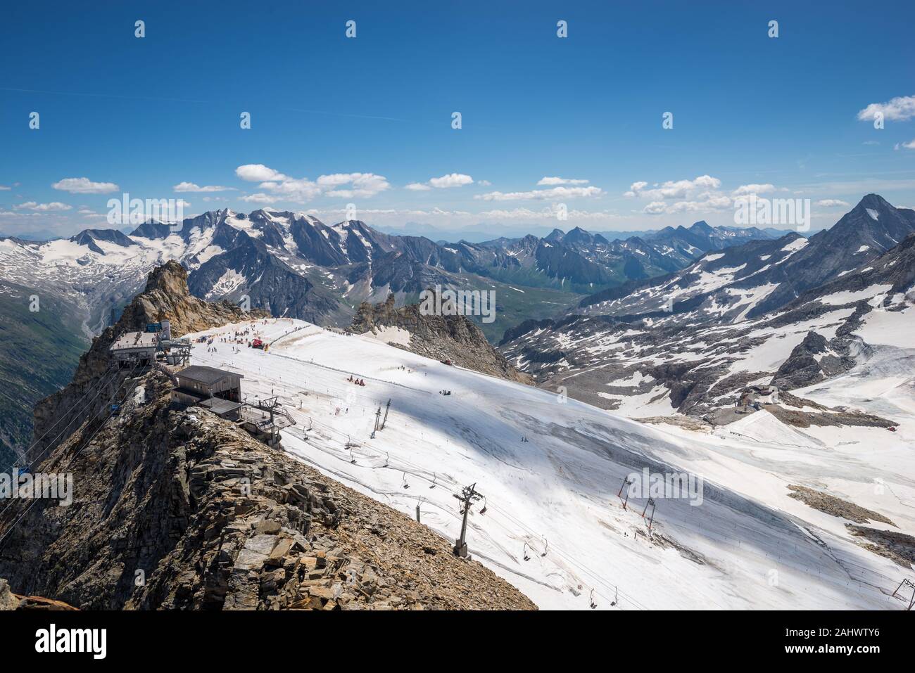 Glacier de Hintertux dans vallée du Zillertal, Autriche Banque D'Images