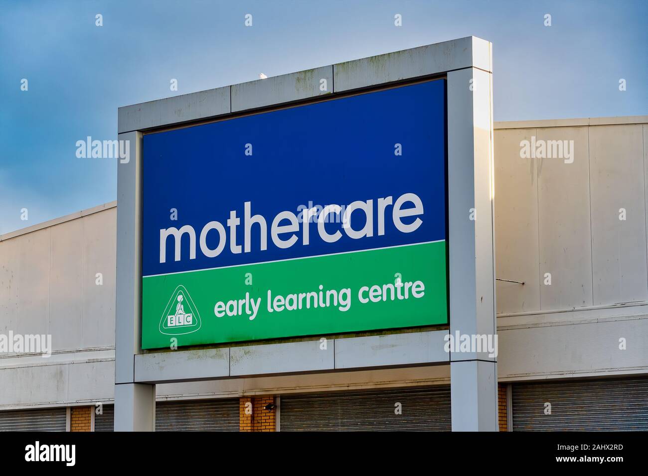 CHESTER, Royaume-Uni - 25 décembre 2019 : un magasin fermé Mothercare qui a récemment mis à l'administration Banque D'Images