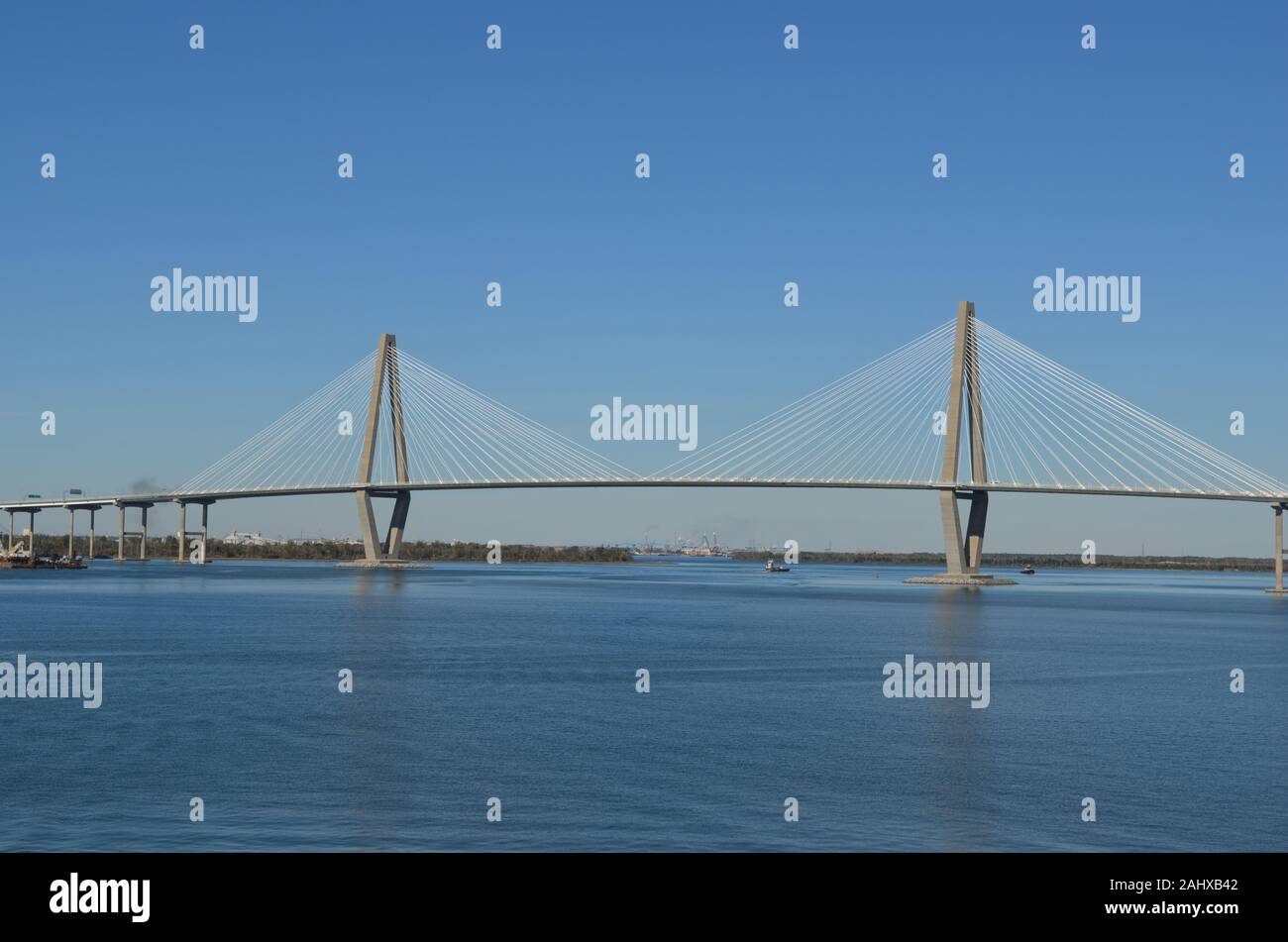 Pont Arthur Ravenel Jr. Banque D'Images