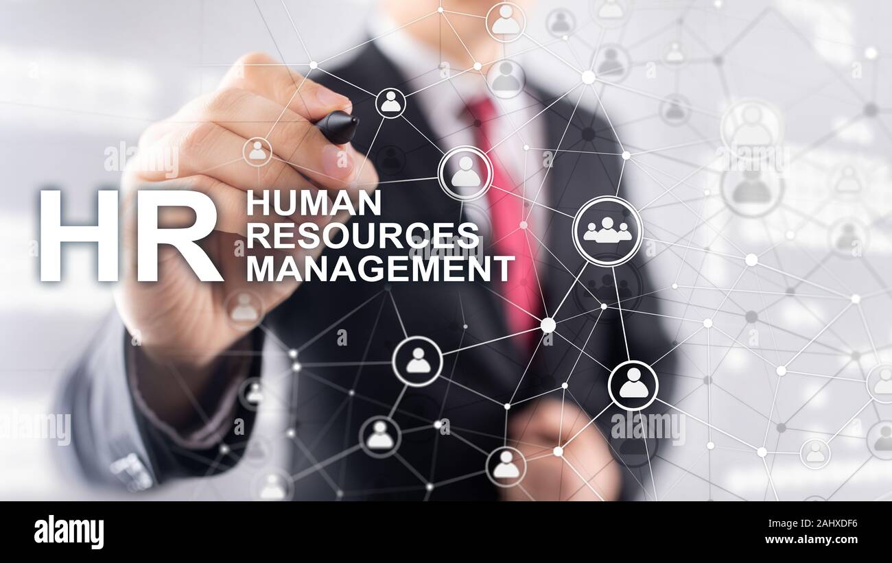 La gestion des ressources humaines, RH, Team Building et de recrutement concept sur arrière-plan flou Banque D'Images