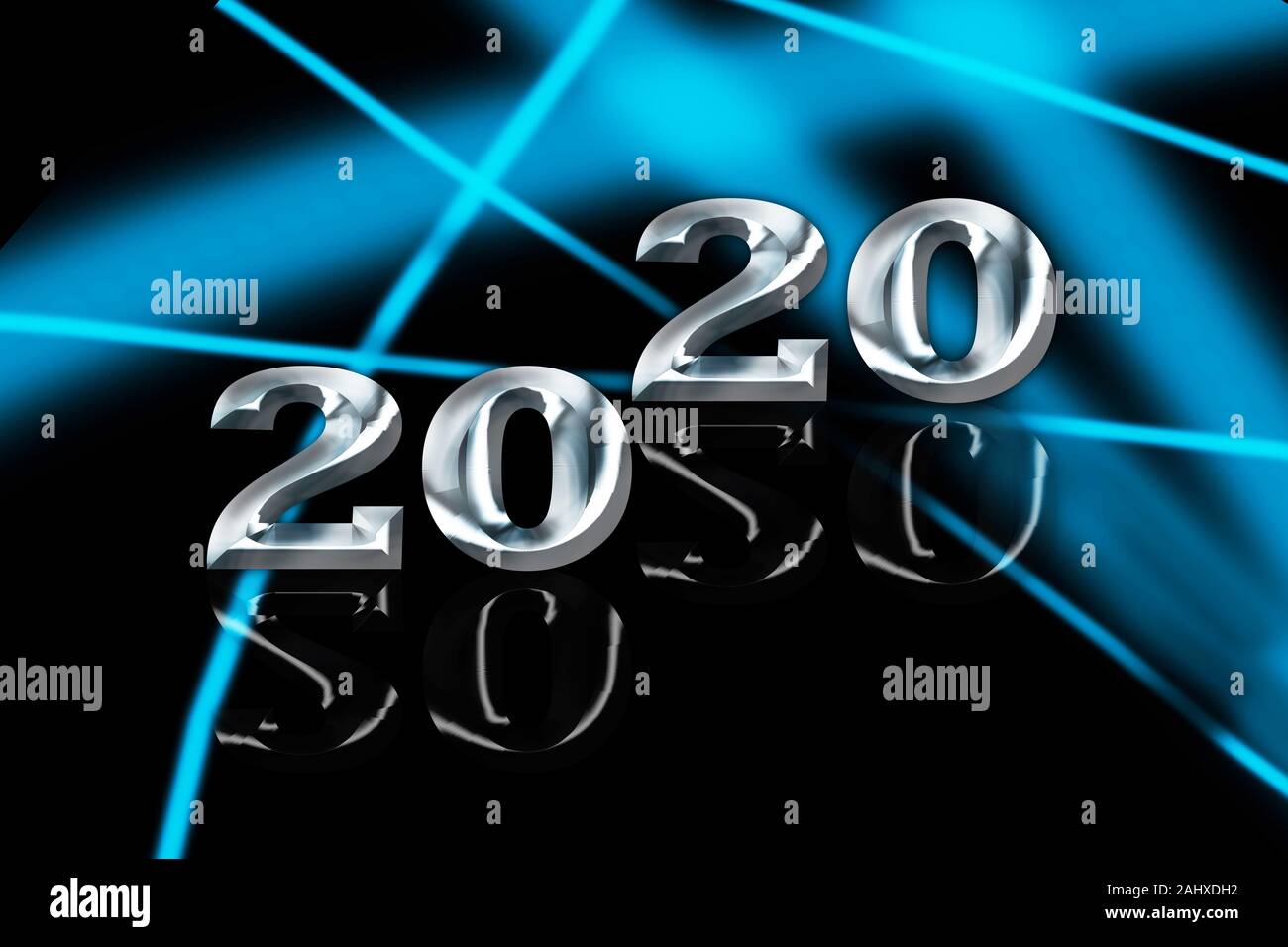 Nouvelle année de 2020. Banque D'Images