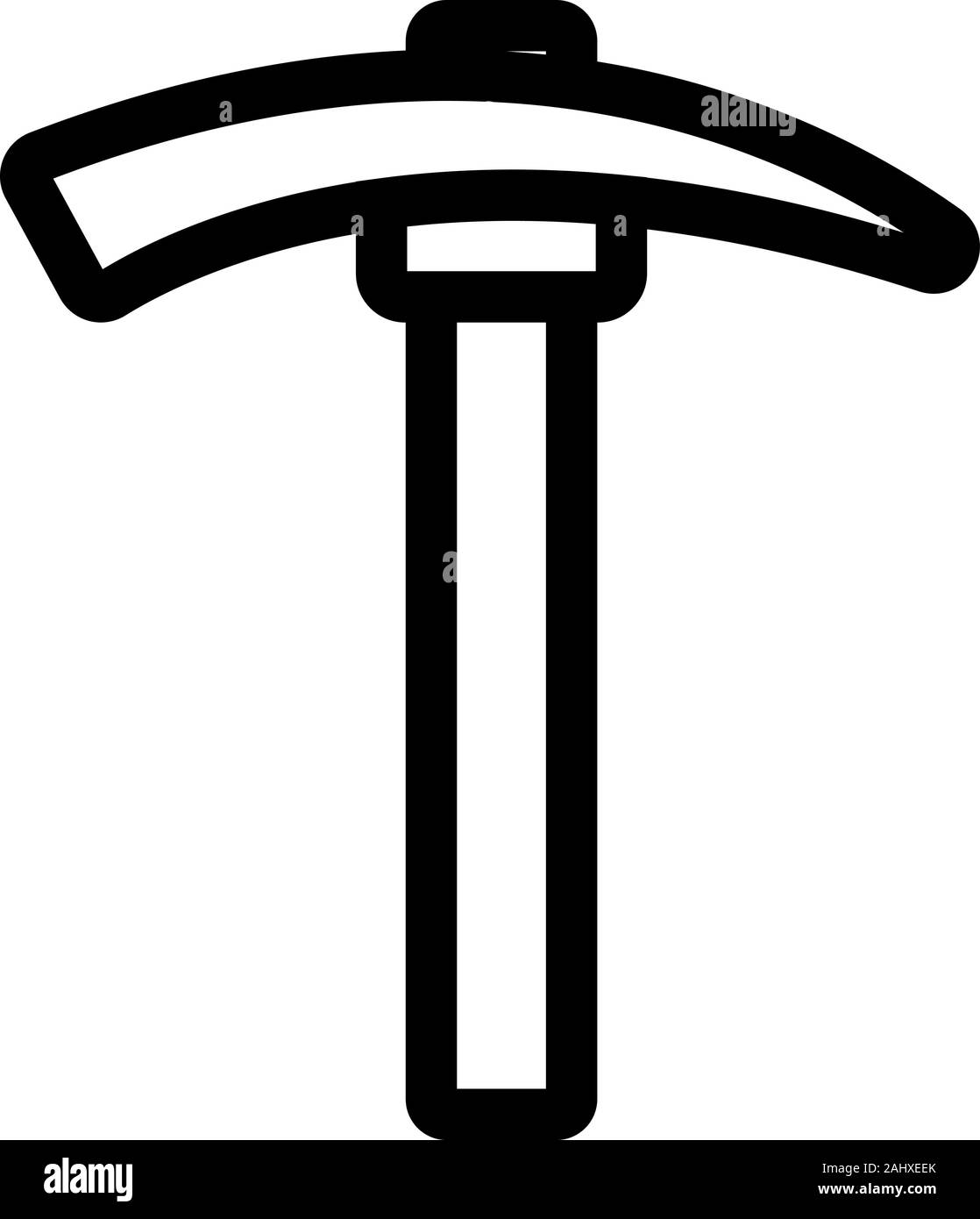 vecteur d'icône de pioche archéologique. Illustration du symbole de contour isolé Illustration de Vecteur