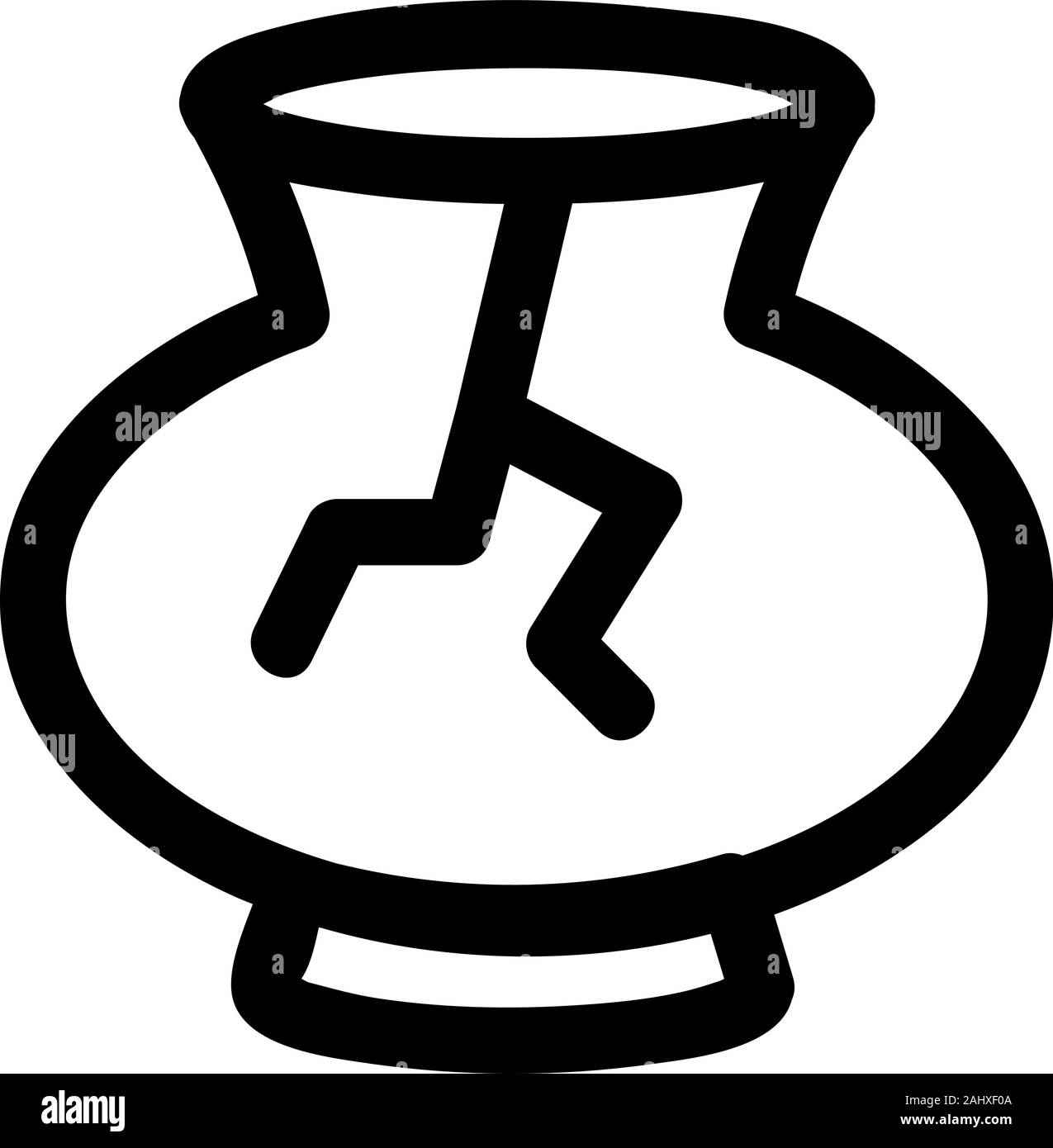 Vecteur d'icône de vase historique. Illustration du symbole de contour isolé Illustration de Vecteur