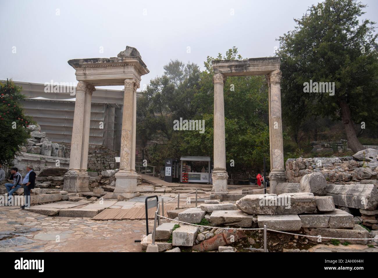 Ephèse, Selcuk Izmir, Turquie - l'ancienne ville d'Efes. Le site classé au patrimoine mondial de l'UNESCO était un ancien bâtiment romain Banque D'Images