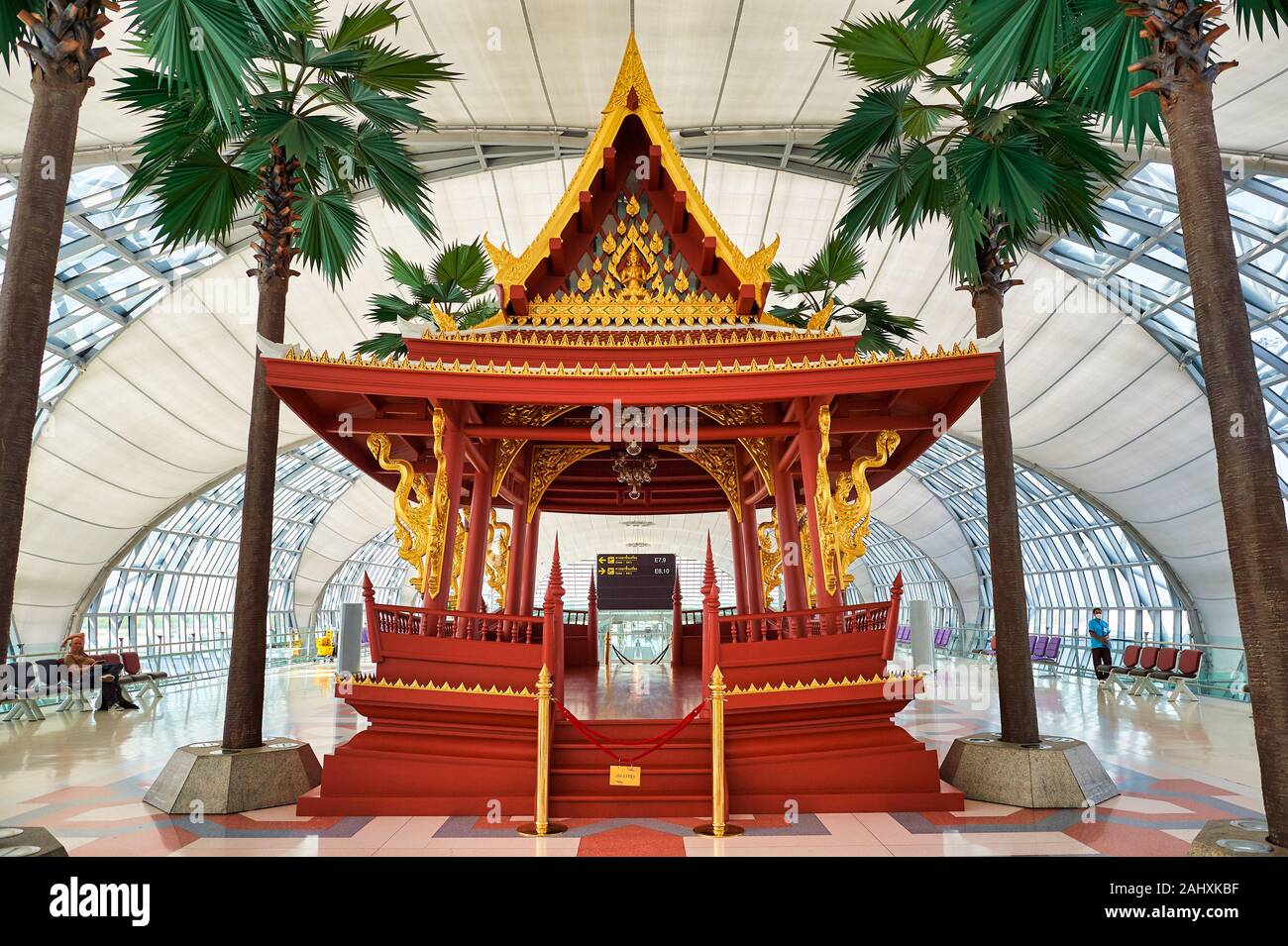 BANGKOK, THAÏLANDE - circa 2015, juin : interior shot de l'aéroport de Suvarnabhumi. Banque D'Images