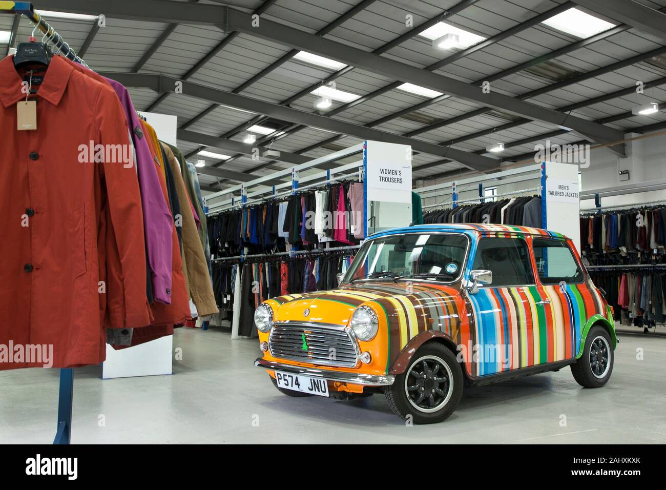 1996 Rover Mini Paul Smith's à la mode warehouse Banque D'Images