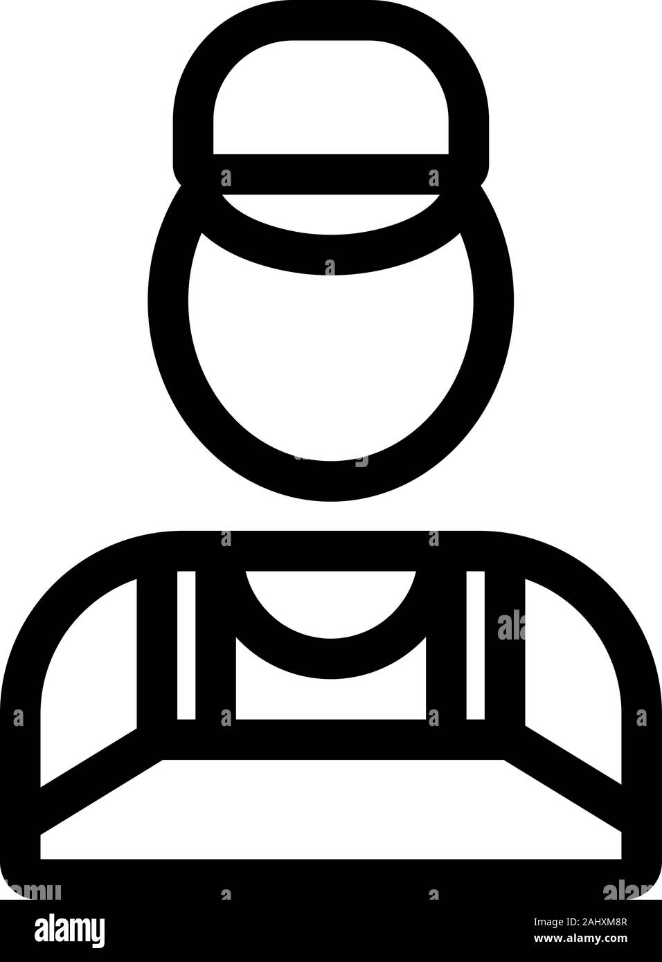 icône de vecteur de plombier. Illustration du symbole de contour isolé Illustration de Vecteur