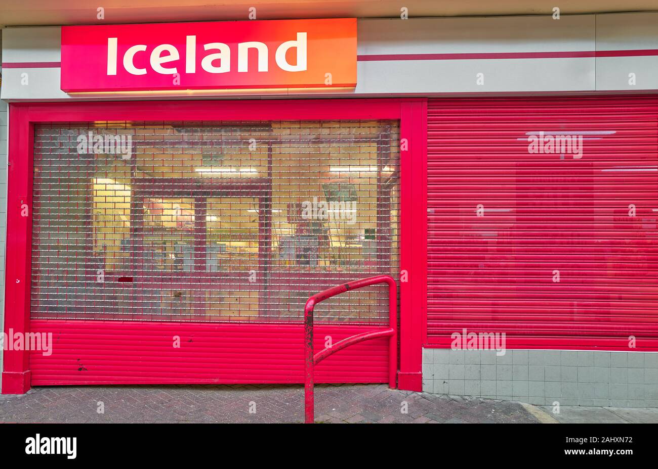 L'Islande boutique dans le centre commercial au centre-ville de Corby, Northamptonshire, en Angleterre, le jour de l'an 2010. Banque D'Images