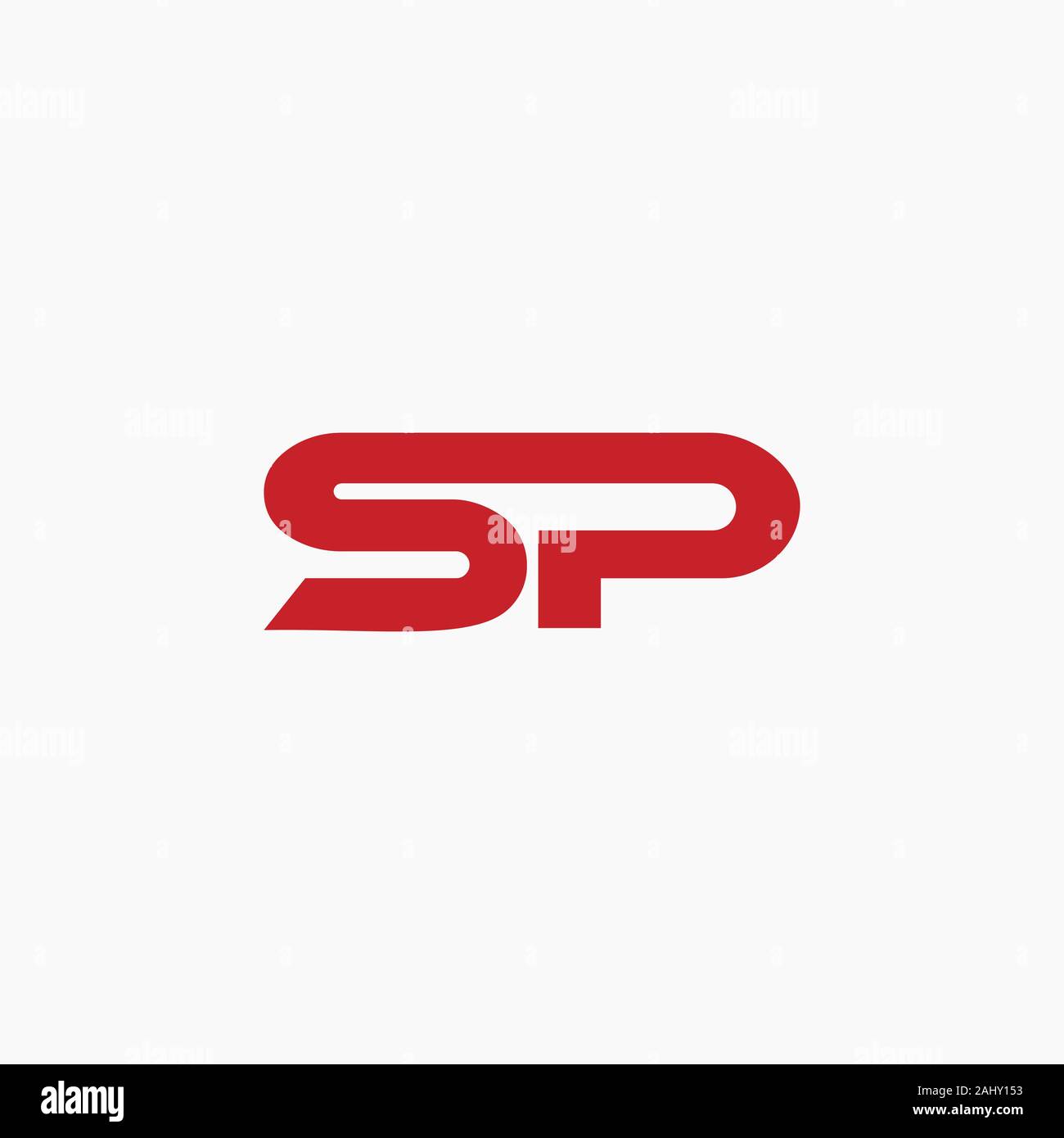 Lettre initiale sp ou vecteur conception logo ps Illustration de Vecteur