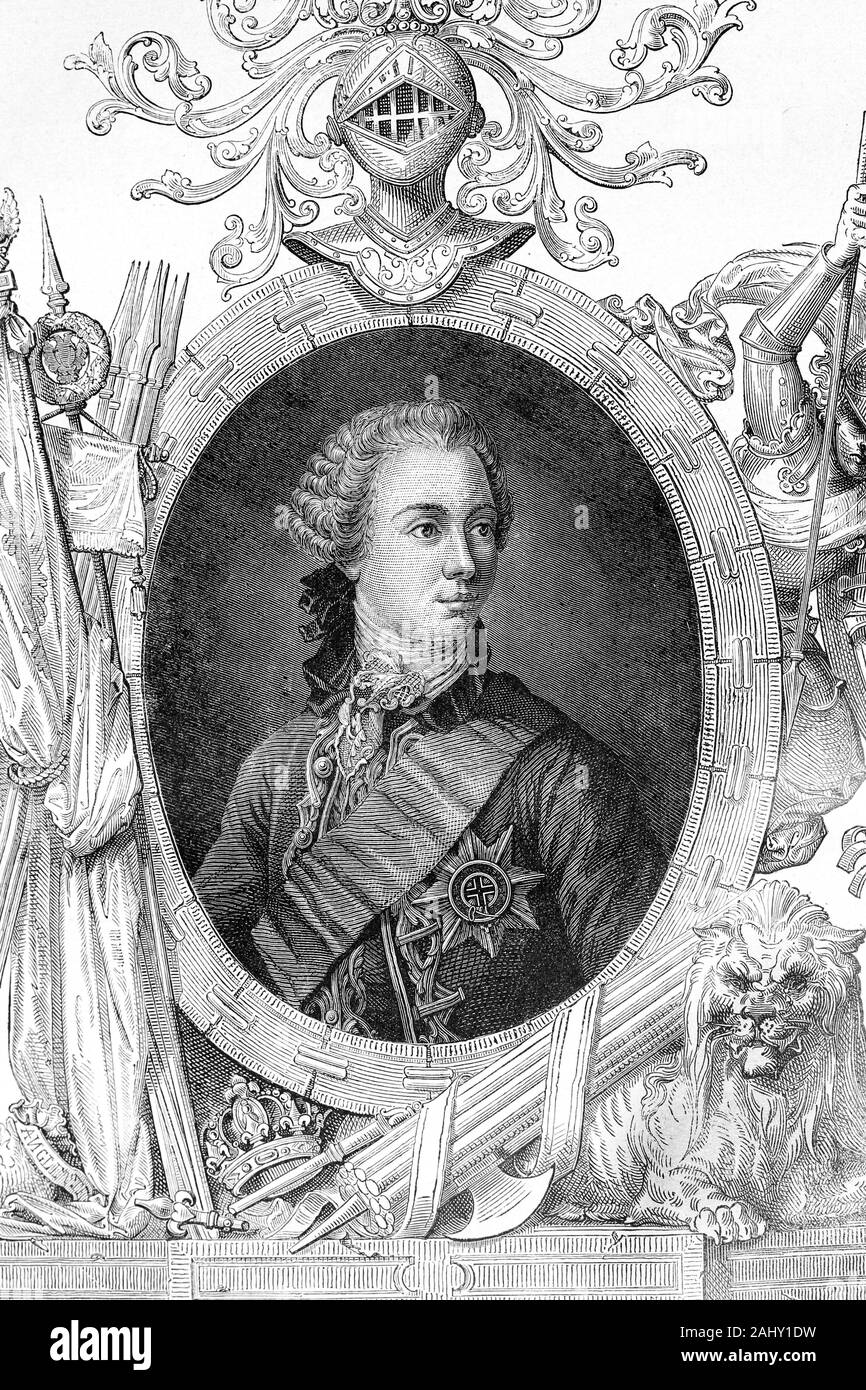 Guillaume V, Prince d'Orange. Né en 1748, mort 1806. Comme Stathouder des Provinces-unies. Illustration antique, 1890. Banque D'Images