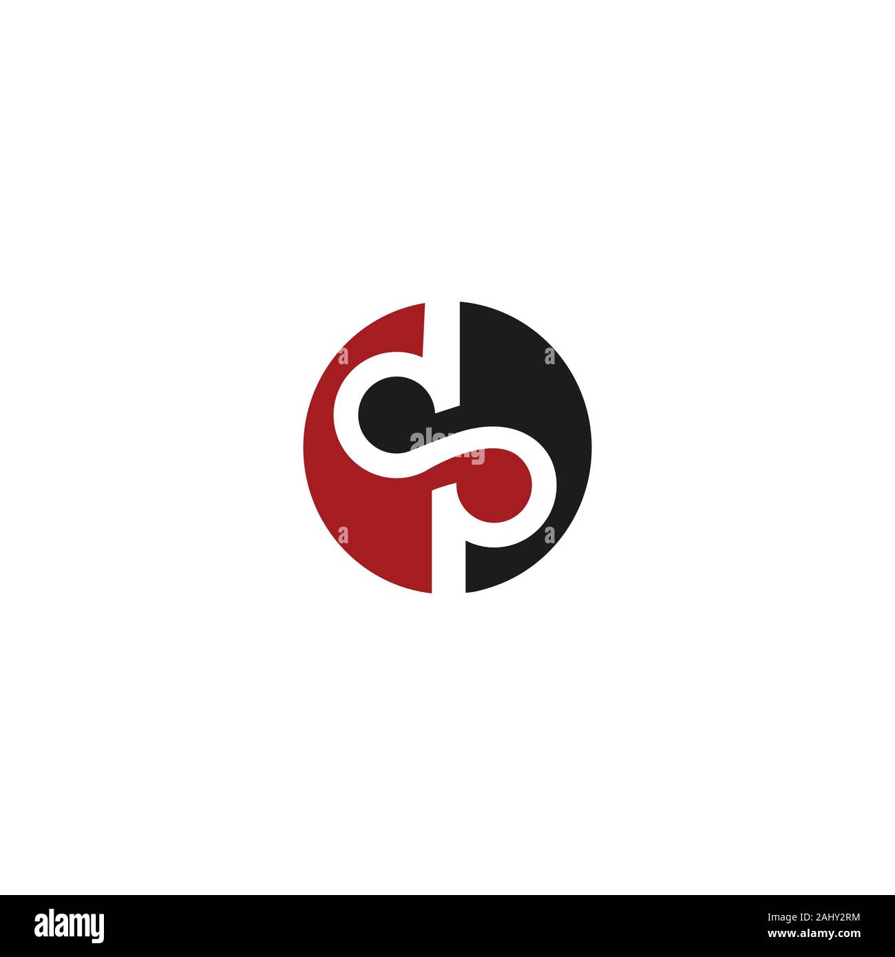 Lettre initiale sp ou vecteur conception logo ps Illustration de Vecteur