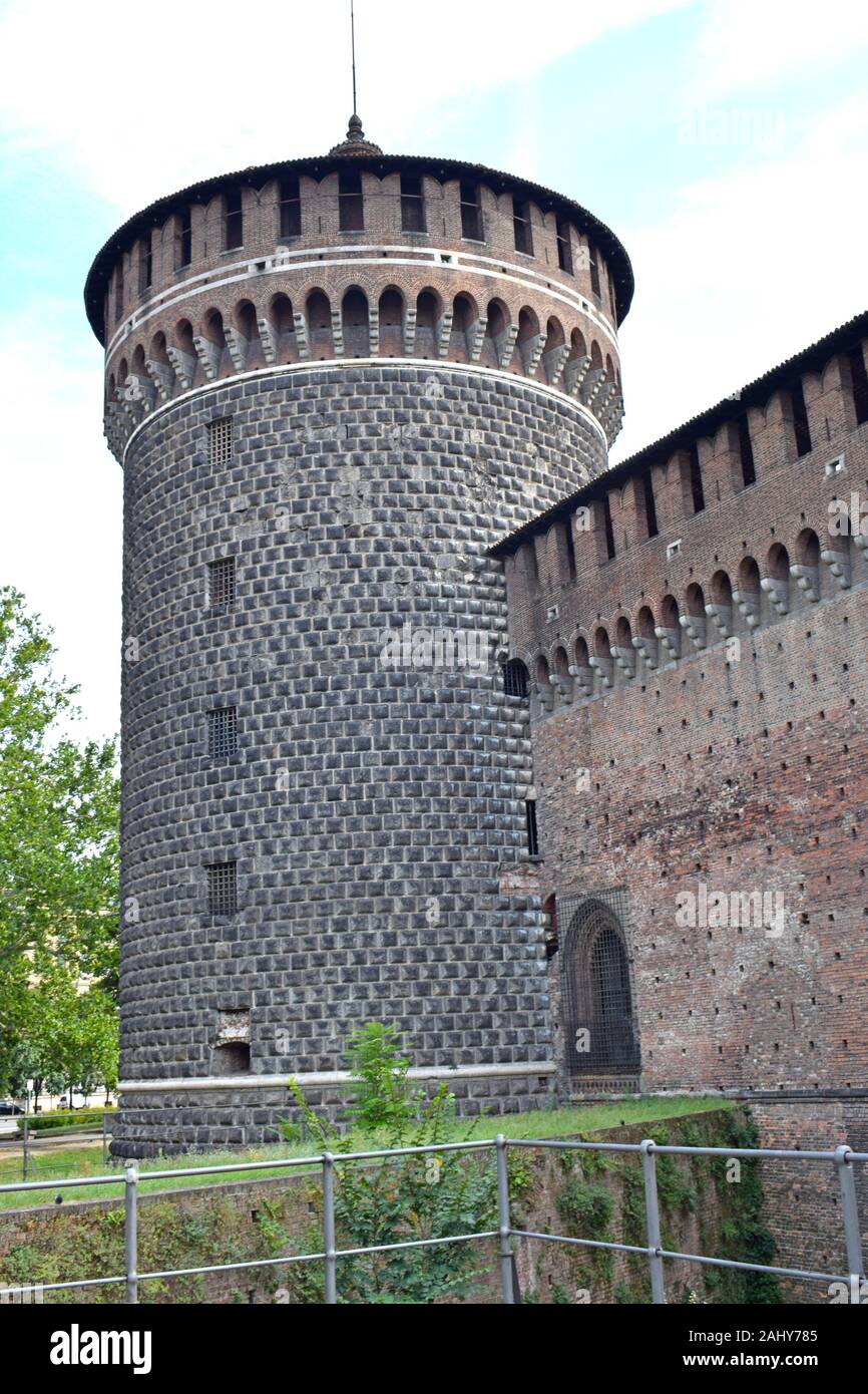 Château Sforzesco de Milan, Italie. Banque D'Images