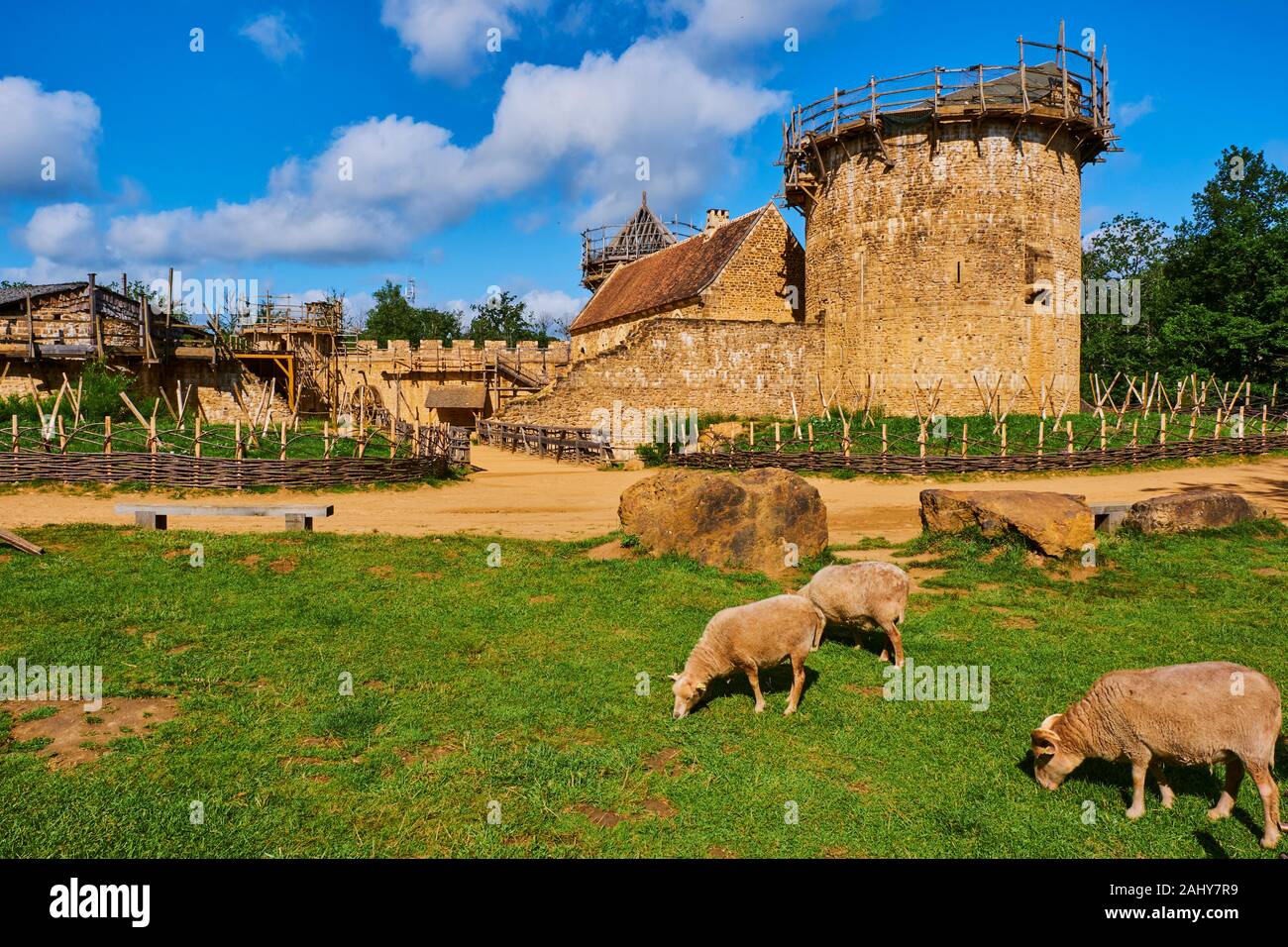 Europe, France, Bourgogne, Yonne, la Puisaye, Guedelon château Banque D'Images