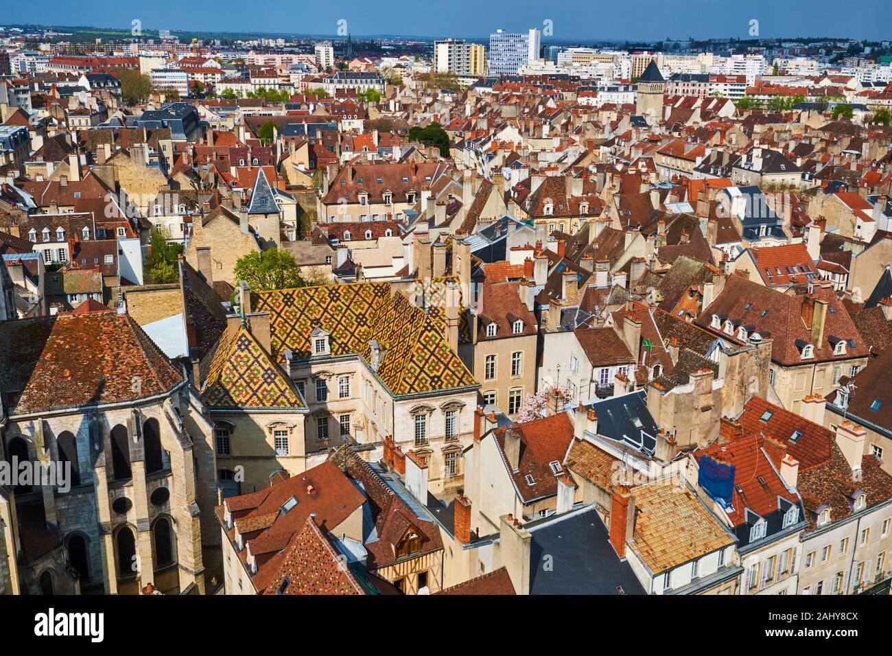 France, Bourgogne, Côte-d'Or, Dijon, site du patrimoine mondial de l'UNESCO, paysage urbain, le Vogue Hotel Banque D'Images