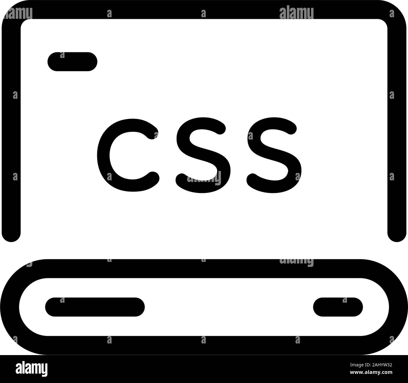 Icône de codage, programmation. Mise en page du site. Icônes vectorielles sur un fond blanc. Linéaire à la mode icône. Icône de site web et print. Logo, emblème, symbole. Dans Illustration de Vecteur