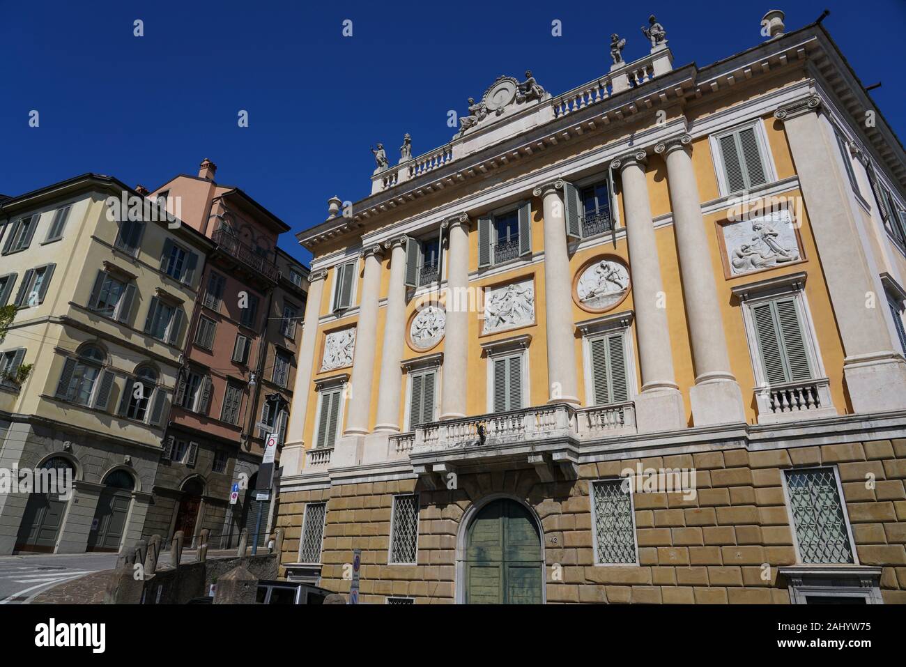 Medolago Albani Palace, Ville haute de Bergame, Lombardie, Italie, Europe. Banque D'Images