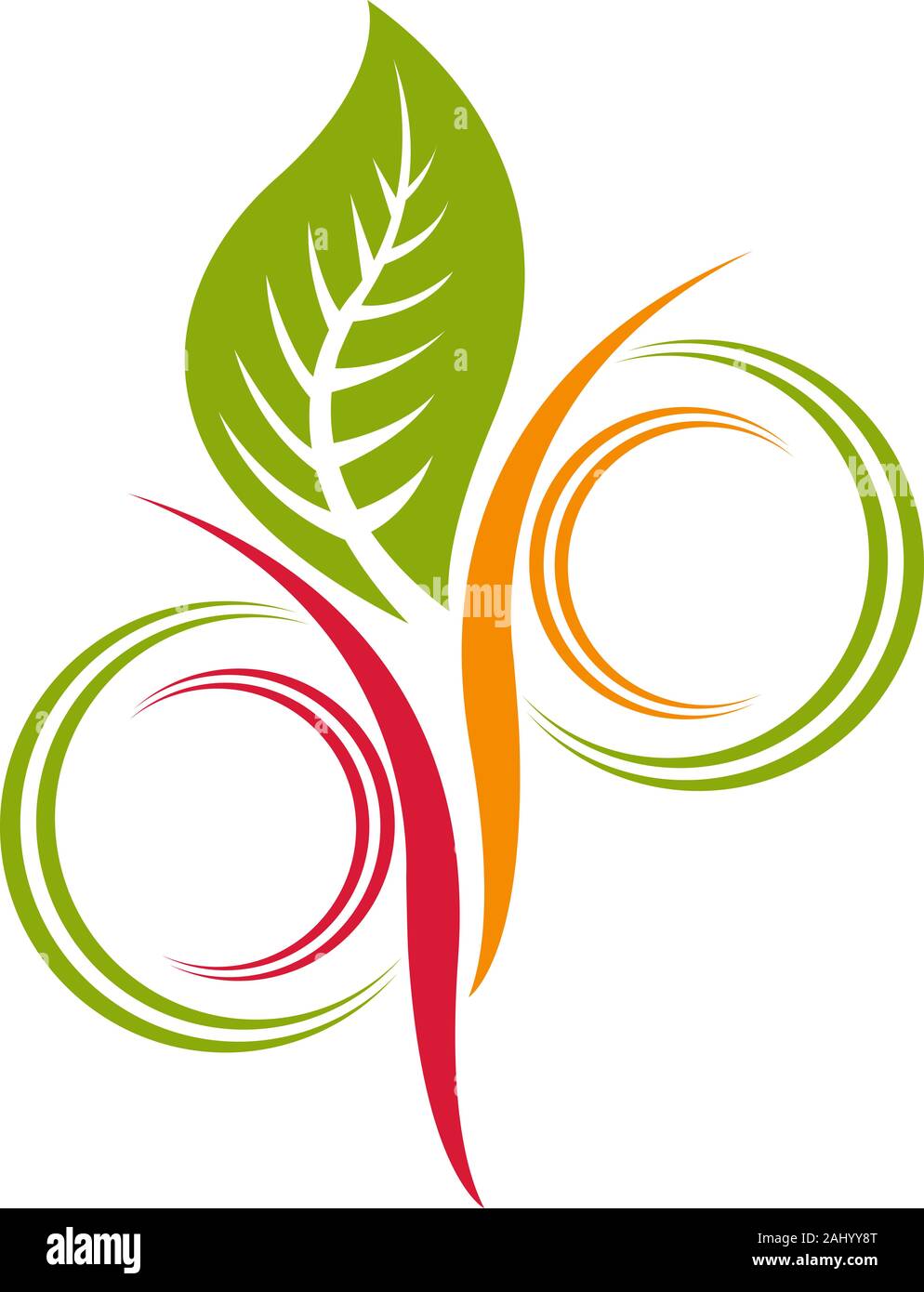 logo de feuille Banque D'Images