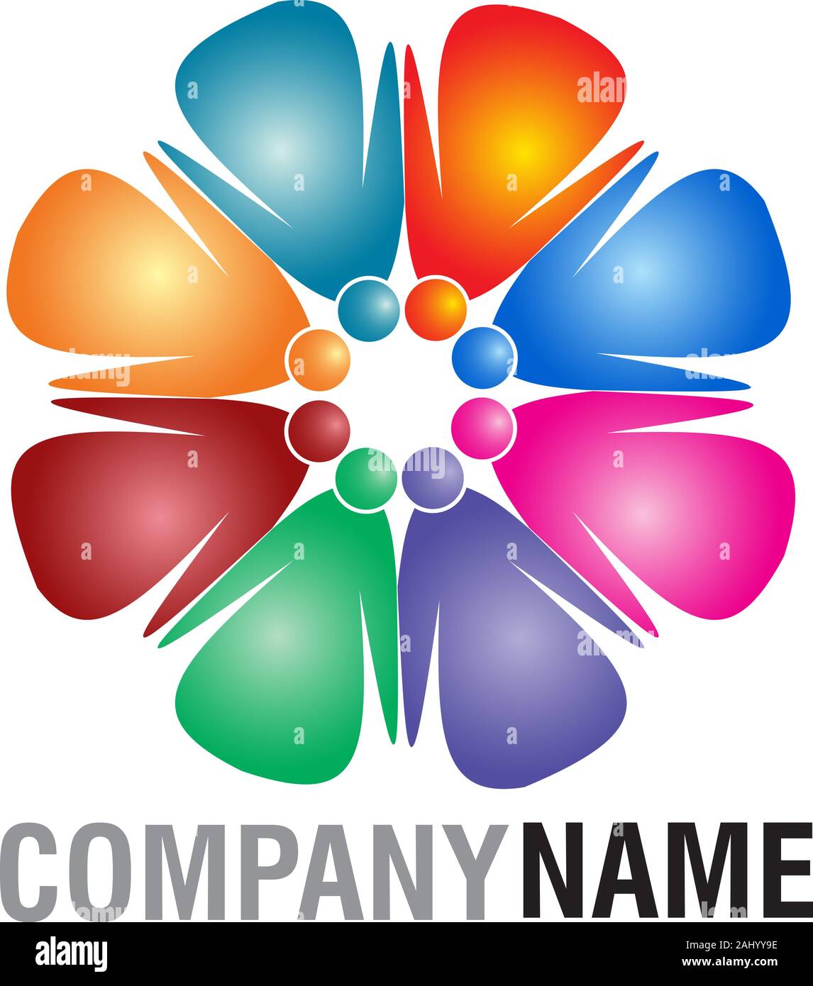Logo fleurs Banque D'Images