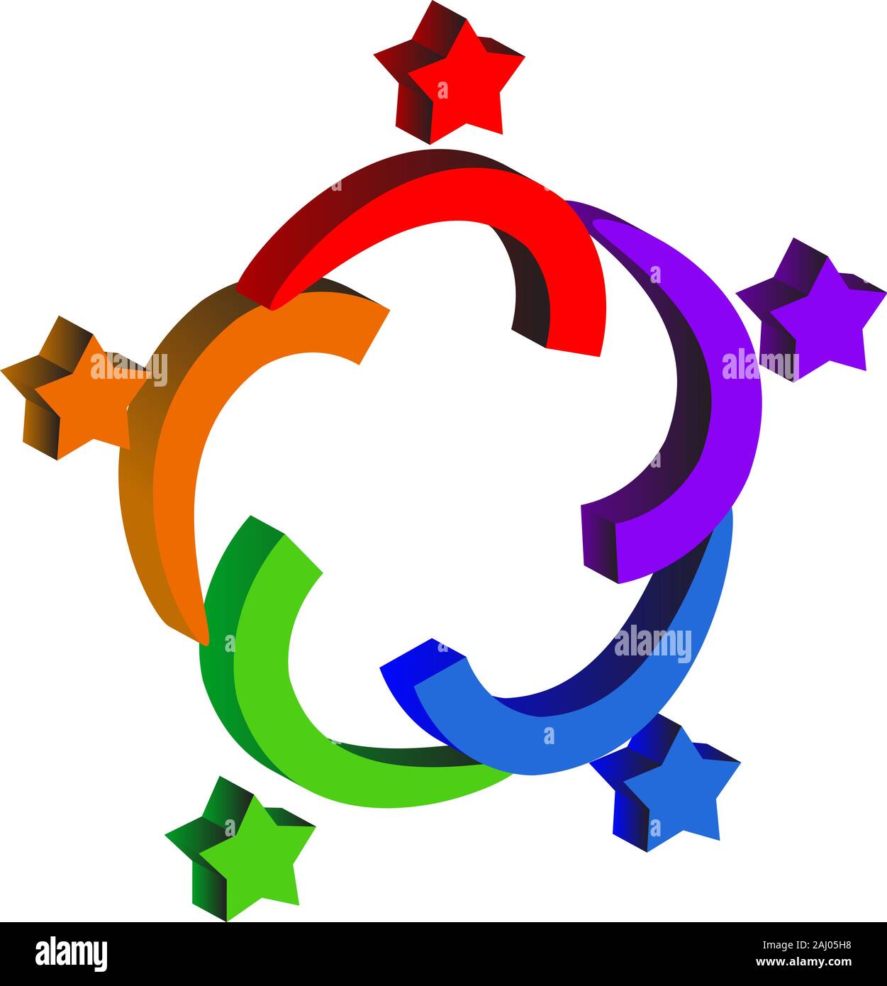 logo étoile de couple Banque D'Images