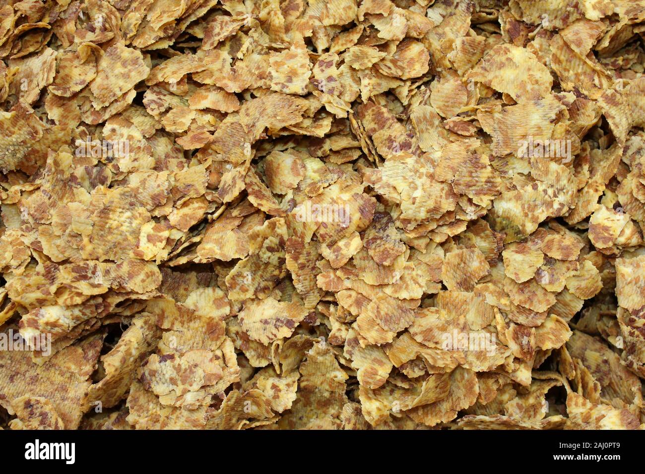 Chips à base de pois chiches frits écrasé, Gujarat, Inde Banque D'Images