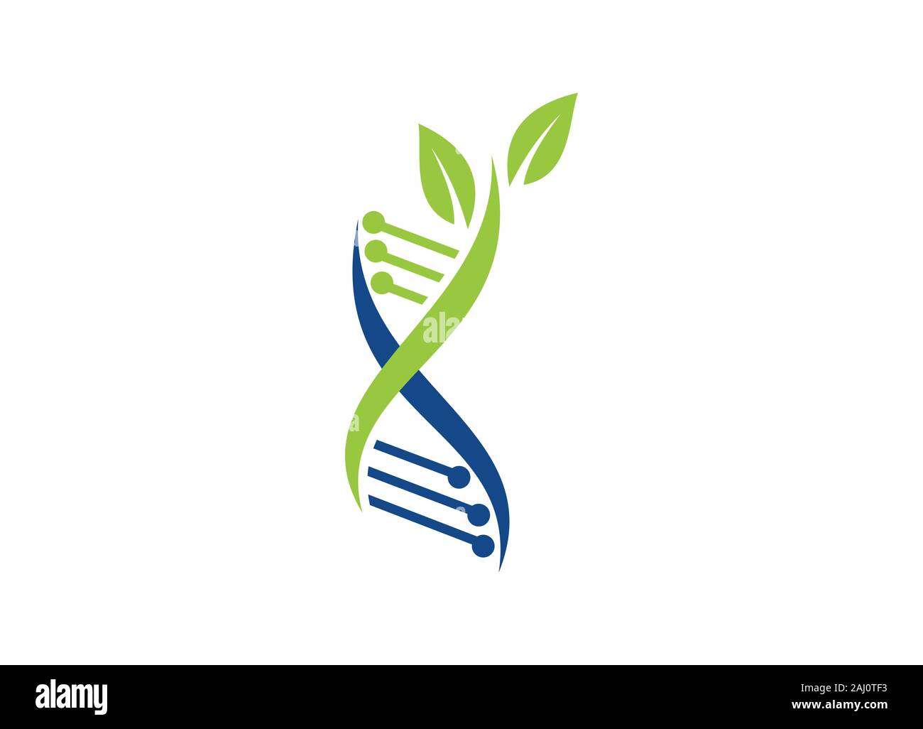 Modèle de conception de logo vecteur d'ADN. Vecteur conception génétique Illustration de Vecteur