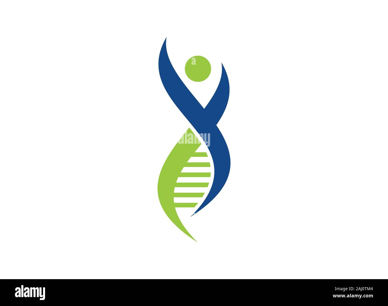 Modèle de conception de logo vecteur d'ADN. Vecteur conception génétique Illustration de Vecteur