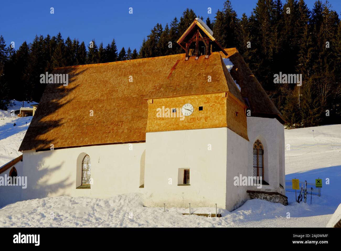 Bergknappenkapelle St. Agatha À Silbertal-Kristberg Banque D'Images