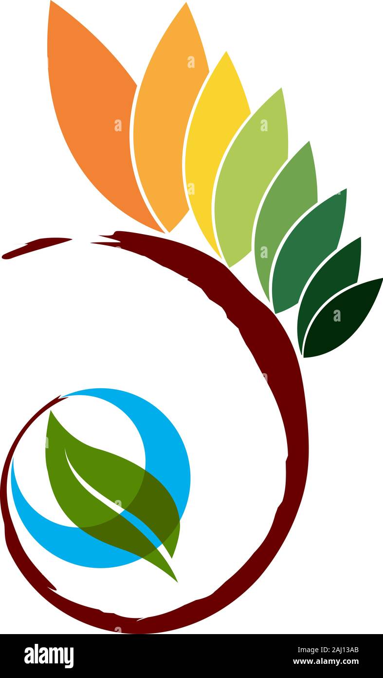 logo de feuille Banque D'Images