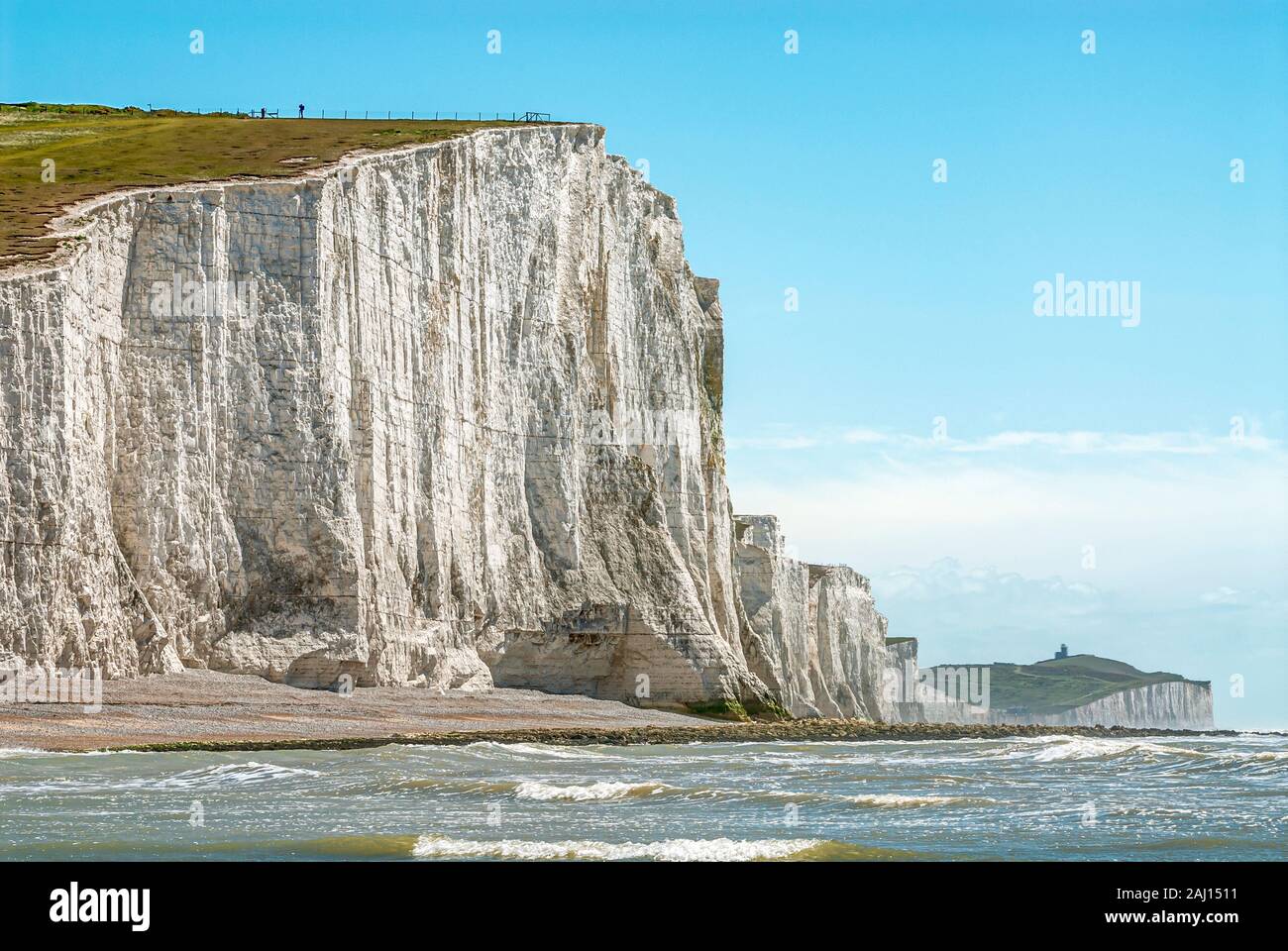 Formation Seven Sisters Cliff près d'Eastbourne, East Sussex, Angleterre Banque D'Images