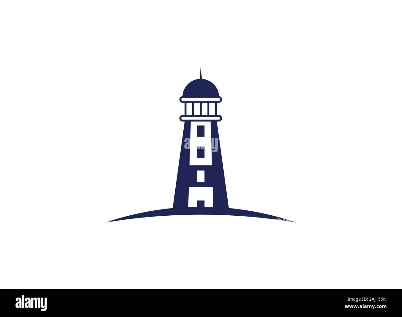 Simple moderne de conception de logo graphique vecteur phare Illustration de Vecteur