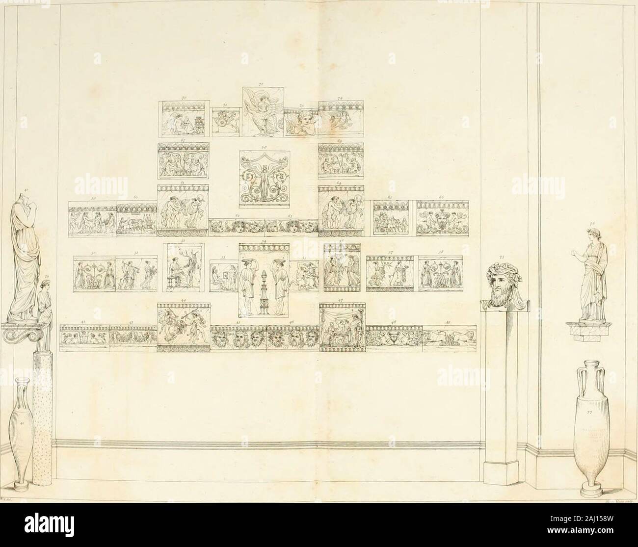 Une description de la collection de terres cuites anciennes dans le British Museum : avec des gravures . T U :^MJui &Lt ;;JO-J-^^ ?. o c J Tlate m. Banque D'Images