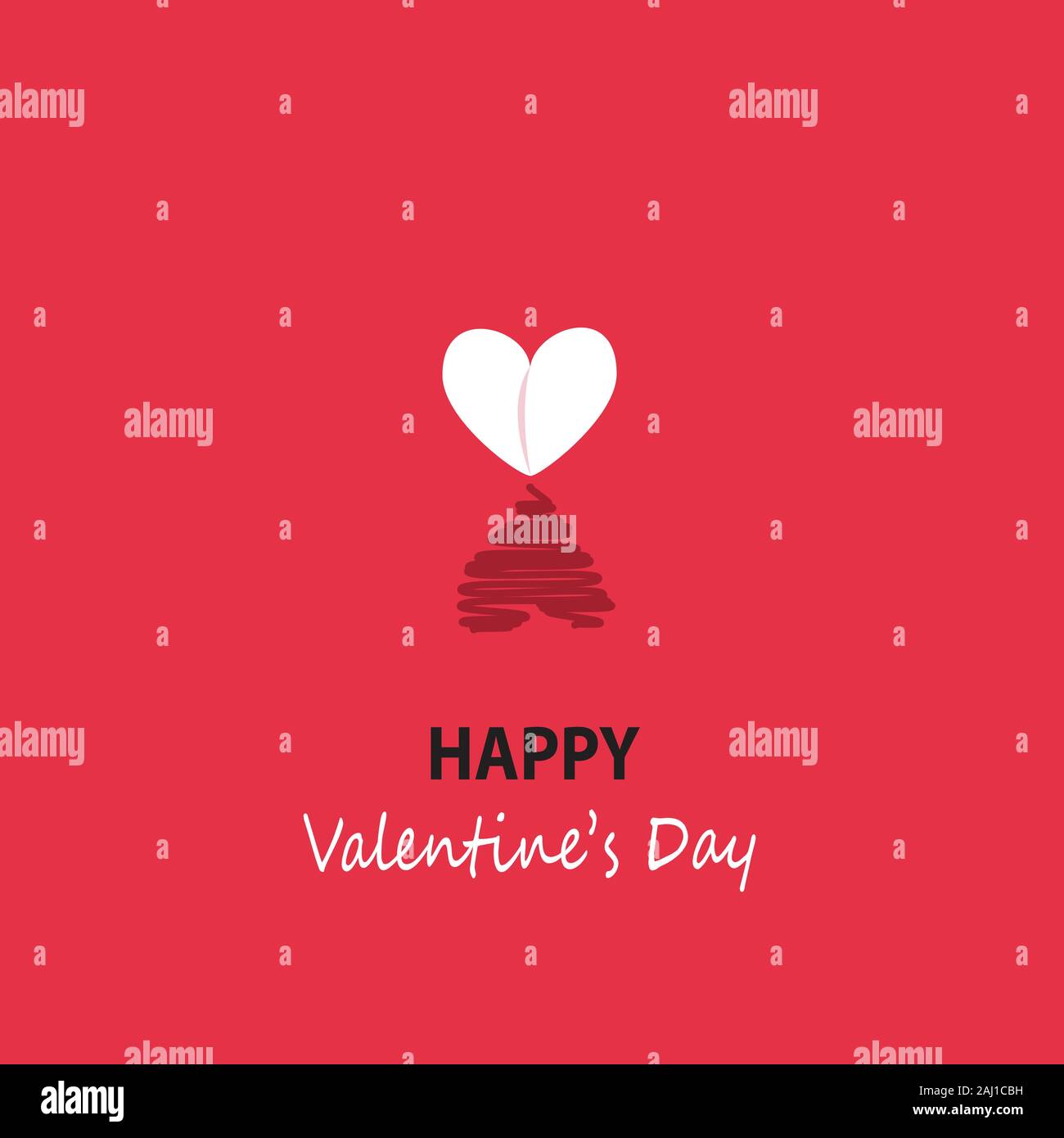 Happy Valentine's Day Greeting card Illustration de Vecteur