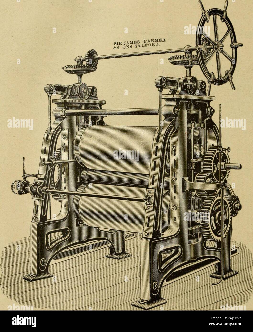 Le traité de l'élémentaire de finition, teinte, blanc en coton imprimé et de marchandises . Finition 232 J EN GÉNÉRAL. Fig. 87, p. 232 B, représente la même typedriven direct par une machine à vapeur. Dans ce systemthe bol en métal est au centre.. Fig. 86. Bol 3 lustre moiré calendrier. Fig. 88, p. 233, représente les agriculteurs 3 bowlbeetle calendrier de finition. Ce calendrier est conçu pour travailler dans connectionwith l'insecte. Haut bol est en papier, Banque D'Images