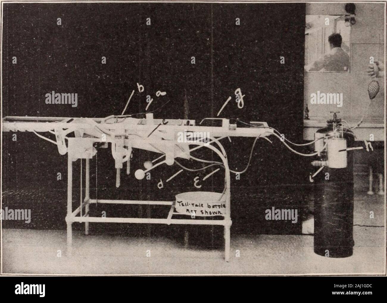 Interstate medical journal . ici est l'implication des poumons,comme c'est prouvé par le cas de M. Lecompte, de Boston, lorsqu'un patient,qui se remettait de la pneumonie lobaire, a été maintenu sous l'influence des ofether pendant plus d'une heure, suivi d'aucun mauvais symptômes ; et dans myseries de cas où l'affaire n° 1, avec un bord à la gauche des bronches et de l'interstate 318 Medical Journal de l'abcès du poumon, a été trois fois anesthésiés bythis avec succès avec méthode et pas de mauvais symptômes après. Une autre grande annonce-vantage de la méthode est l'absence de vomissements postopératoires et intensenausea, qui si souvent fo Banque D'Images