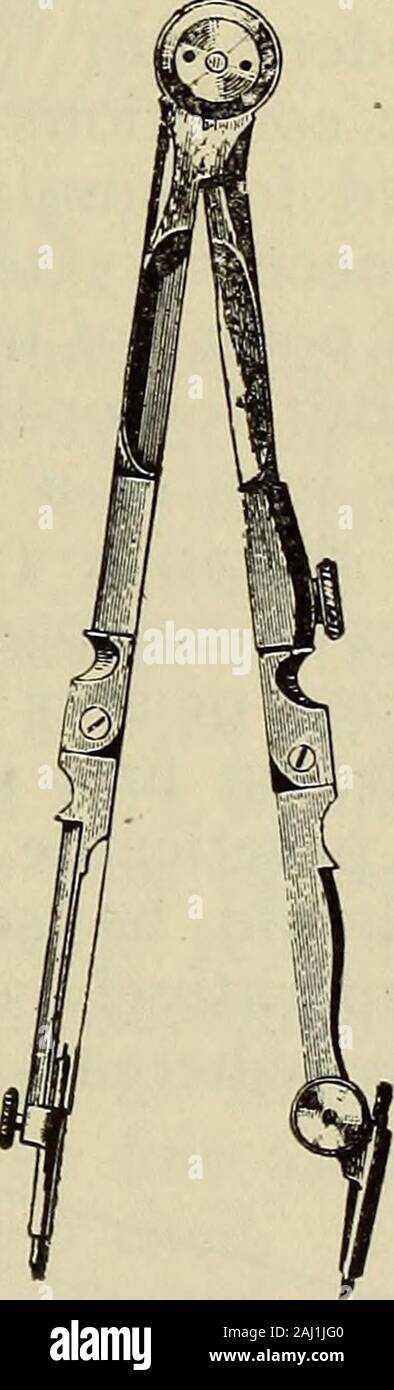 Le dessin architectural : un manuel scolaire qui combine les parctical instructions et des exemples que les besoins des élèves, avec la suggestive des programmes, des problèmes supplémentaires, etc, tenu par l'enseignant, écrit par un architecte de grande expérience qui a également enseigné cette matière pendant des années à Teachers' College, Columbia University, and Mechanics' Institute, New York . ifficile de faire deux cercles parallèles. Thereason est, que le point des changements dans un grand trou. En balayant un cercle ou arcs de cercle, alwaysrotate la boussole dans une direction de gauche à droite(comme le soleil se déplace dans le sens horaire) ou qu'il est certaines- Banque D'Images