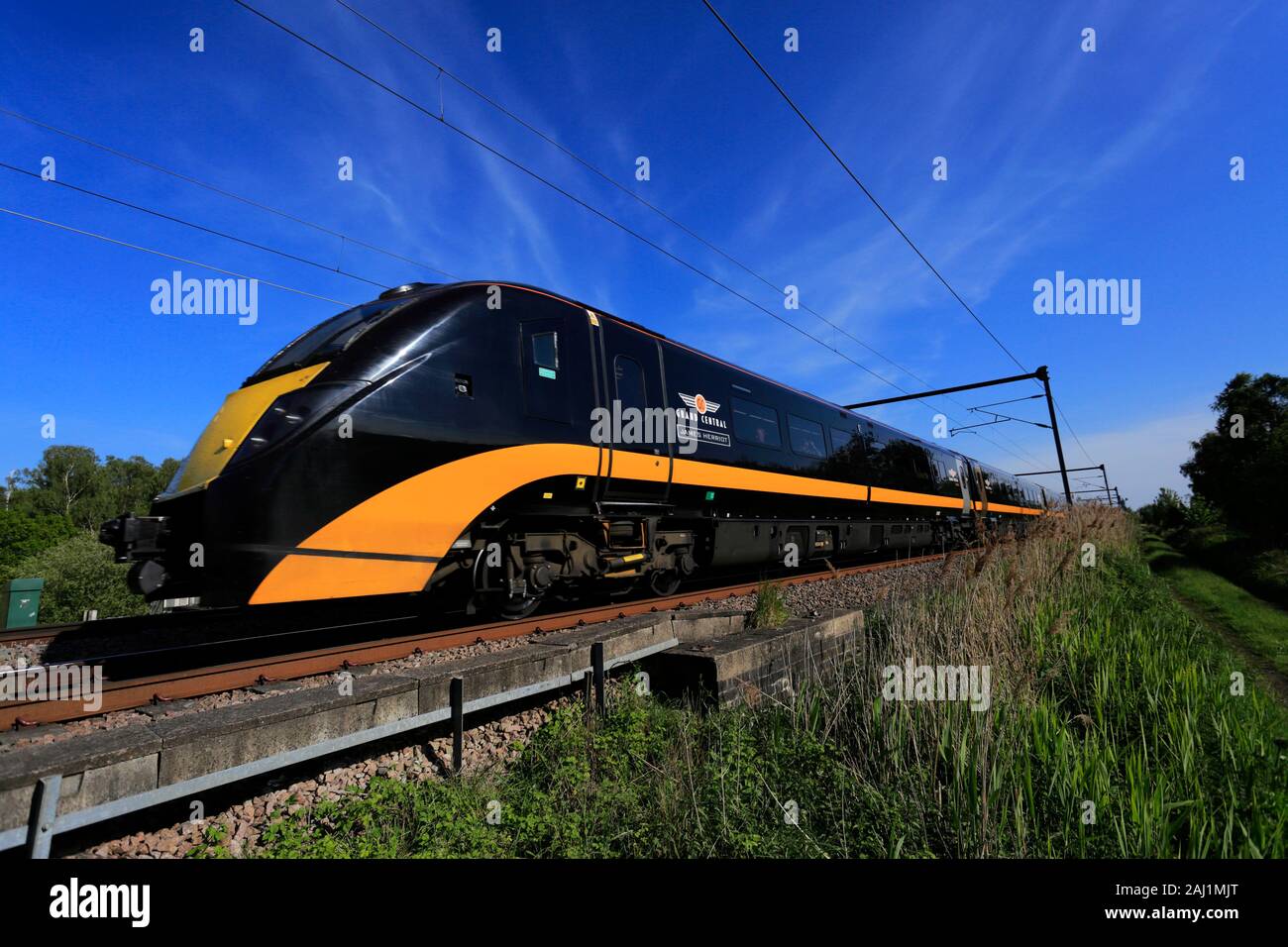 180 classe Zephyr, Grand Central Trains, East Coast Main Line Railway, Peterborough (Cambridgeshire, Angleterre, RU Banque D'Images