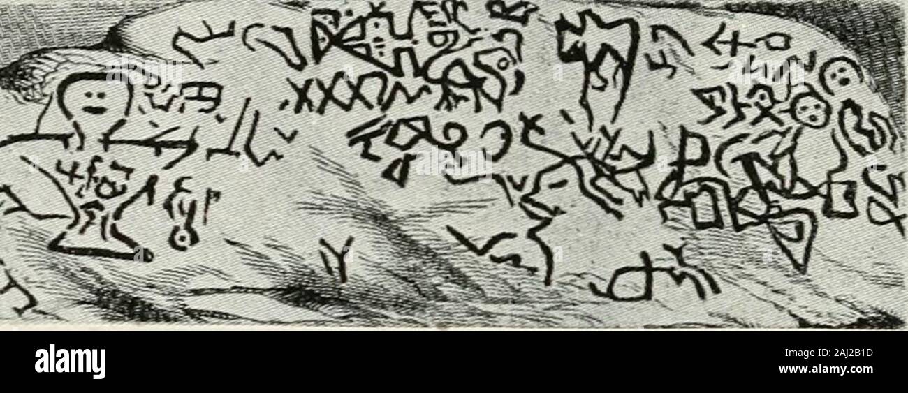 Histoire des pèlerins et Puritains, leurs ancêtres et descendants ; base d'américanisation . Rocher de Dighton, UNE ÉTUDE DE L'anthropologue. comme une ruine des Scandinaves. Les détails architecturaux de Newportsstone tower, cependant, semblent prouver que la construction existedprior au 12e siècle, même si l'utilisation parcimonieuse de l'Arnolddid Gouverneur efiforts de ces anciens comme un moulin à vent Sur 1836 une armure de squelette a été disinterredat Fall River ; exposés après une douche que lavé. anembankment Malheureusement, cette relique fut plus tard destroyedby incendie. En dépit d'Longfellows interpretat poétique Banque D'Images