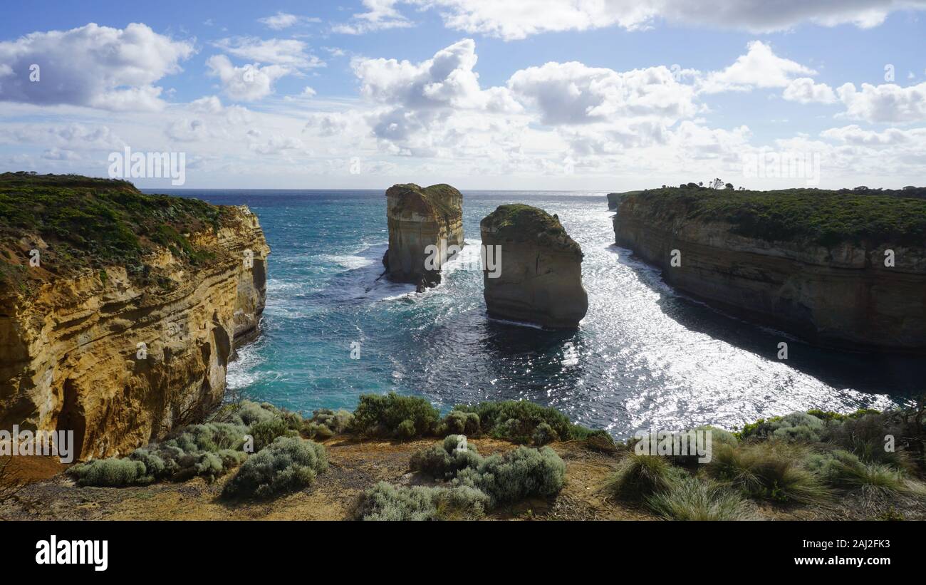 Coulisse le long de la Great Ocean Road à Victoria/Australie Banque D'Images