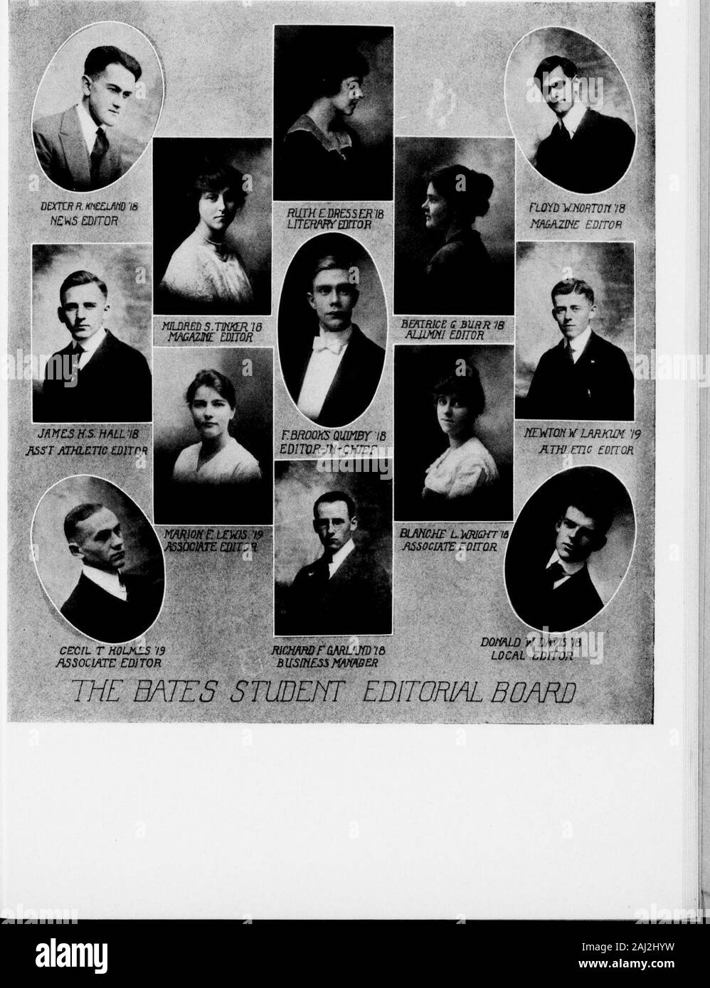 Bates Student . Floyd W. Norton, 18 John Dean, 10 E. Hazel, IIutchins DEPARTMENTNews 10 NEWS Editor, Dexter Kneeland, 18Athletic Éditeur, Newton W. Larkum, 19 Associé, James H. S. Hall, 18Alumni Éditeur, Beatrice G. Burr, éditeur Local 18, Donald W. Davis, 18 rédacteurs associés Blanche L. Wright, 18 Marion Lewis, 19 Clinton A. Drury, 19 Cecil Holmes, entreprise MANAGEMENTManager 19, Richard F. Garland, 18 Assistants Wendell A. Harmon, 19 Sanford L. Swasey, 19 L'UNE DES CLÉS DE LA LIBERTÉ c'est dans notre collège jours que nous ramassons, consciouslyor inconsciemment, les clés qui sont à débloquer pour nous latert Banque D'Images