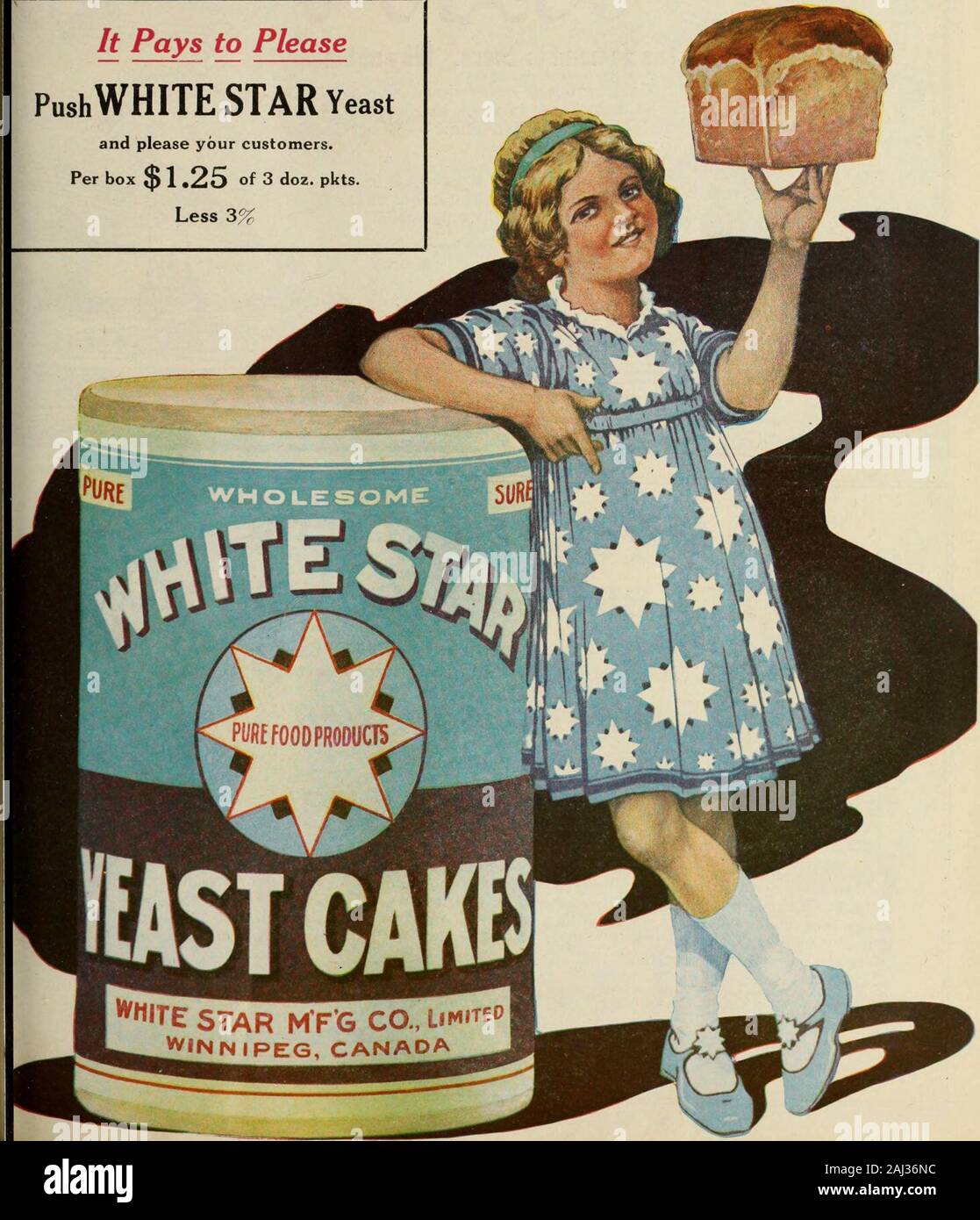 Canadian Grocer Avril-juin 1918 . Membre de l'entreprise associés -Papiers d'épicerie hebdomadaire seulement Article publié dans CanadaTHE MACLEAN PUBLISHING COMPANY, LIMITED Vol. XXXII. OFFICE DE PUBLICATION : TORONTO, MAI 31st, 1918 No 22 Il paye pour PleasePushWHITE STAR la levure et merci de vos clients. Par boîte q) 1 25 ou 3 douz. pkts. Moins de 3  %. Les GROCKR Banque D'Images