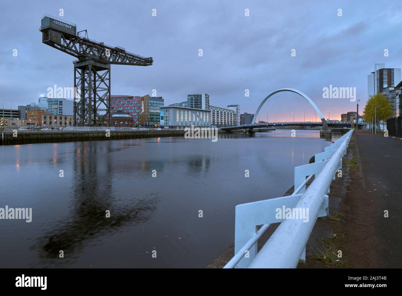 Vue sur la rivière Clyde, Glasgow Banque D'Images