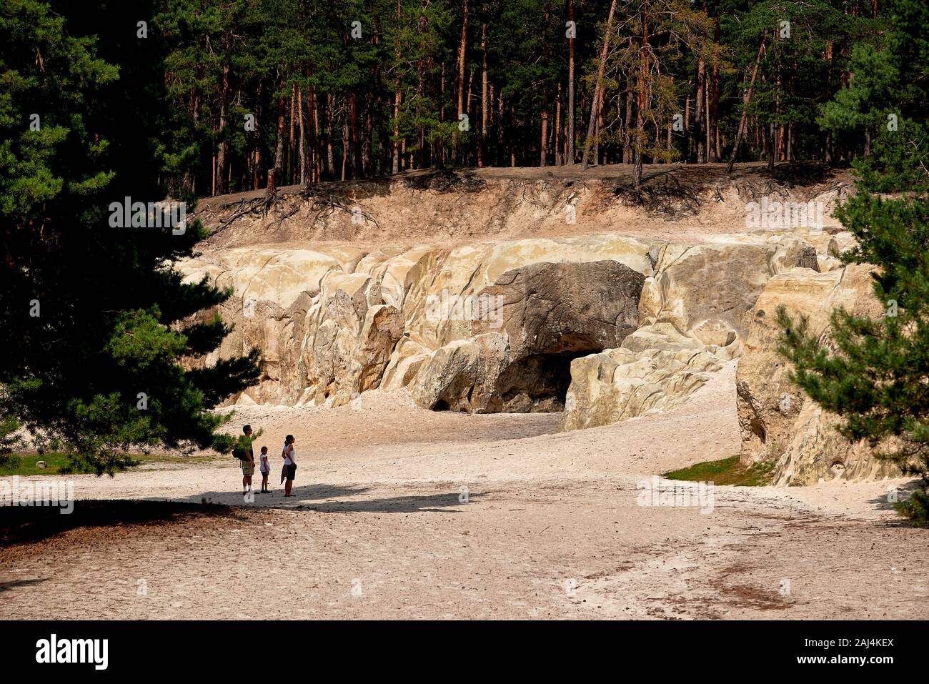Grottes de grès à Blankenburg Harz Allemagne Banque D'Images