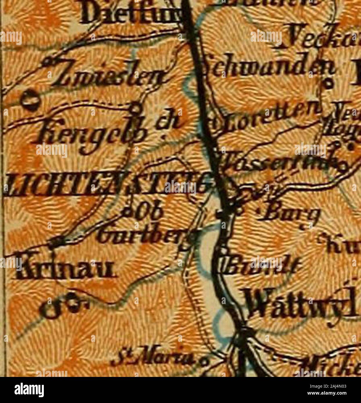 Suisse ; et les parties adjacentes de l'Italie, la Savoie et du Tyrol ; guide pour les voyageurs . ). -Diligence, de Saint-Gall à Ueidentwice au quotidien 23/4 h. ; de Berneck à Heiden deux fois par jour en 2h00.;va de Heiden à Trogen trois fois par jour dans l3/4 h. ; de Saint-gall à Rehetobeltwice quotidiennement dans 2V4 heures. ; de Speicher à Tcufen trois fois par jour en 3/4 moteur de Rlieineck hr.Omnibus à Heiden cinq fois par jour en 3/4 h., viaWolfhalden (voir p. 77 ; 1 fr., descente en V2 nr- ? 60 c0- Rorschach (1310), voir p. 70. Le Eailtvay à Heiden est surle crémaillère système (pente maximum 1 : 11). Le train Banque D'Images